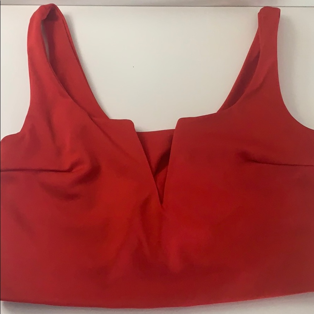 Red crop top
